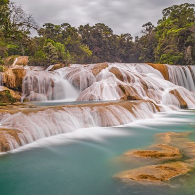 que faire au Mexique : visiter La réserve d'Agua Azul