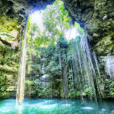 que faire au Mexique : visiter La Cenote de Dzitnup