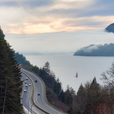 que faire au Canada : visiter La route Sea to Sky Highway