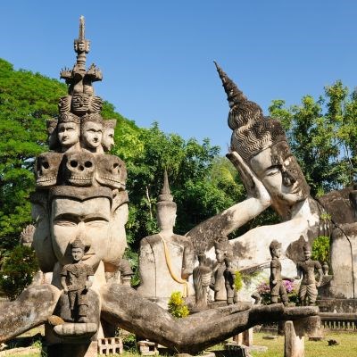 que faire au Laos : visiter Le parc des bouddhas
