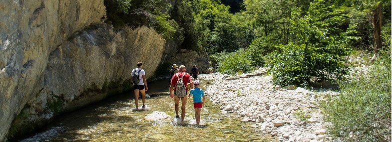 randonnée aquatique canyon de la Comane