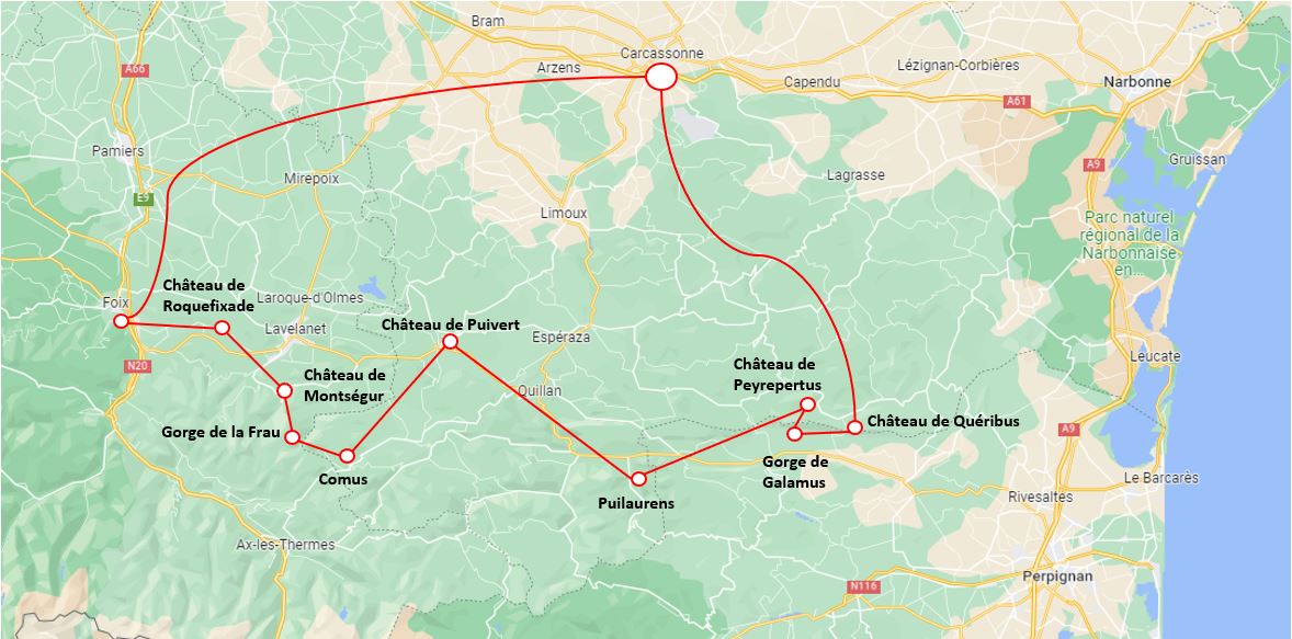 Circuit au pays cathare en petit groupe Les Covoyageurs